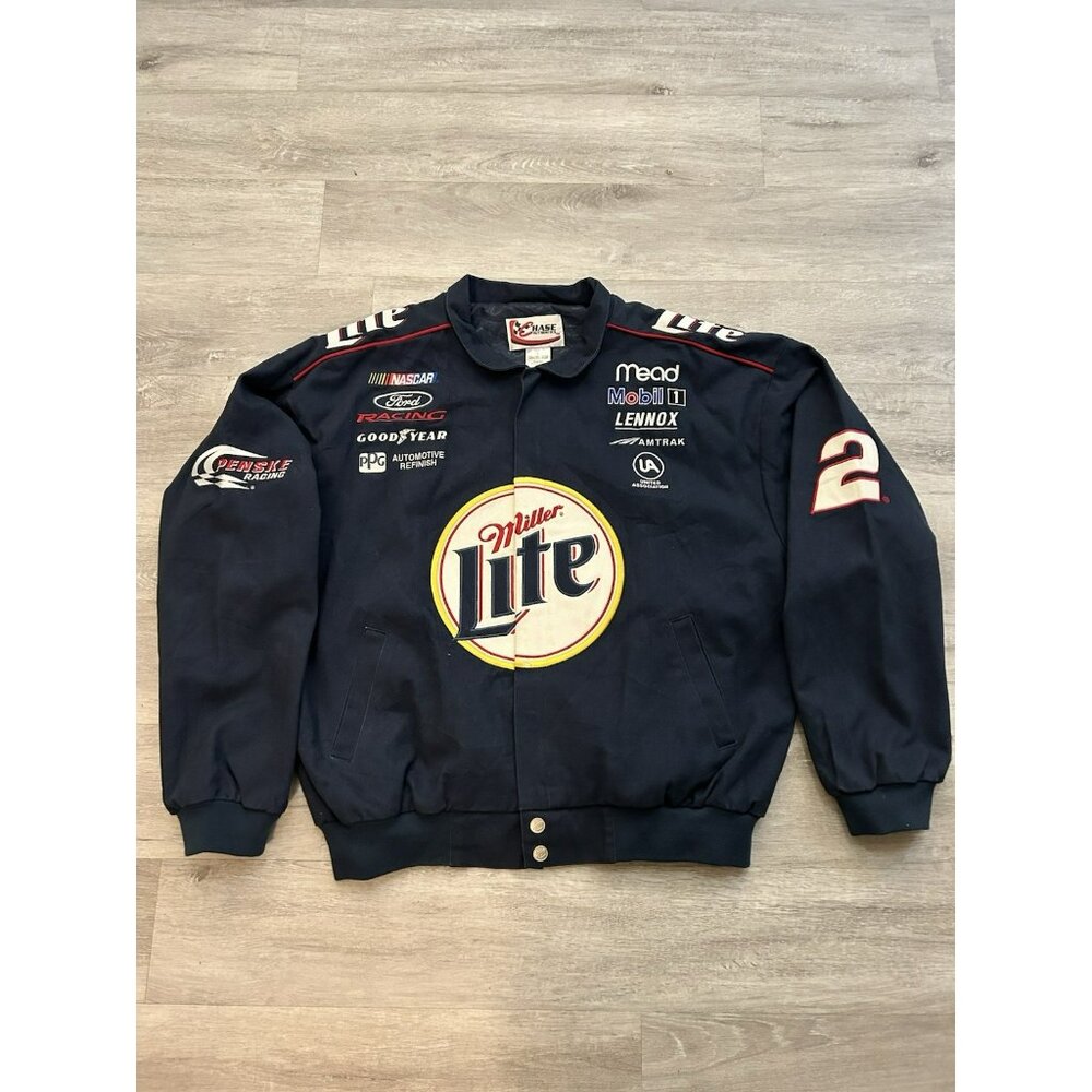 Chase  Authentics Rusty Wallace #2 Miller Lite Nascar Racing Jacket Men’s Size L